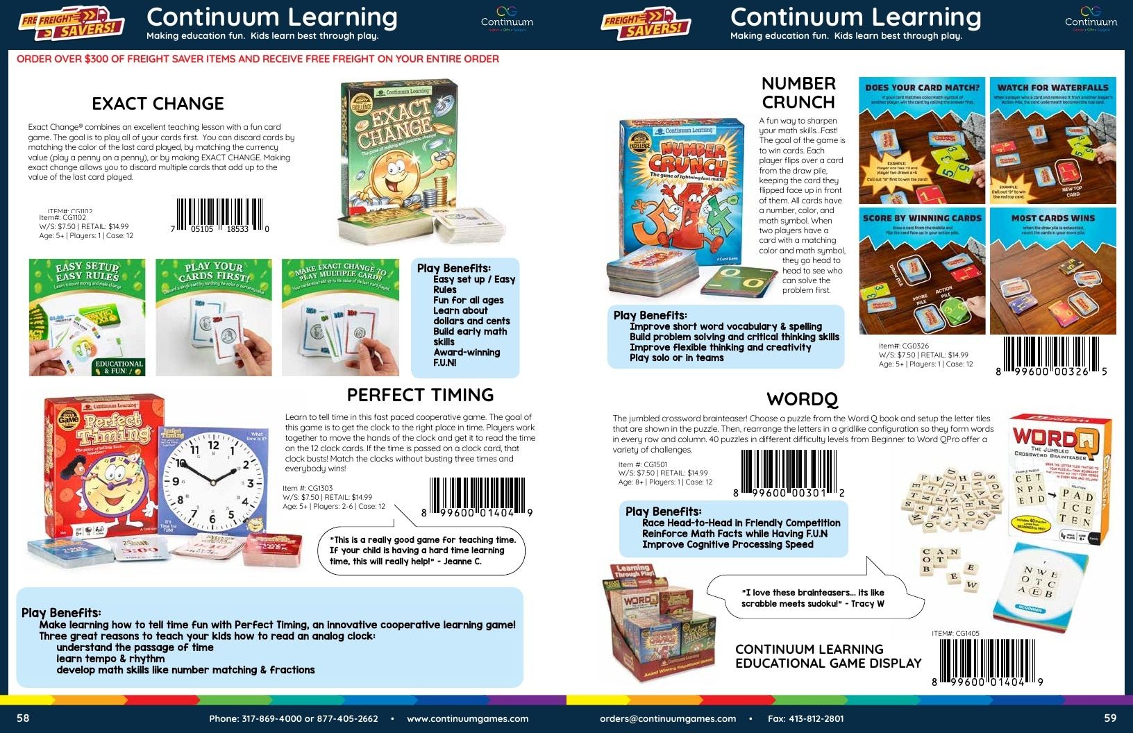 Continuum Games Annual Games Catalog Weekly Ad January 1 - December 31, 2026