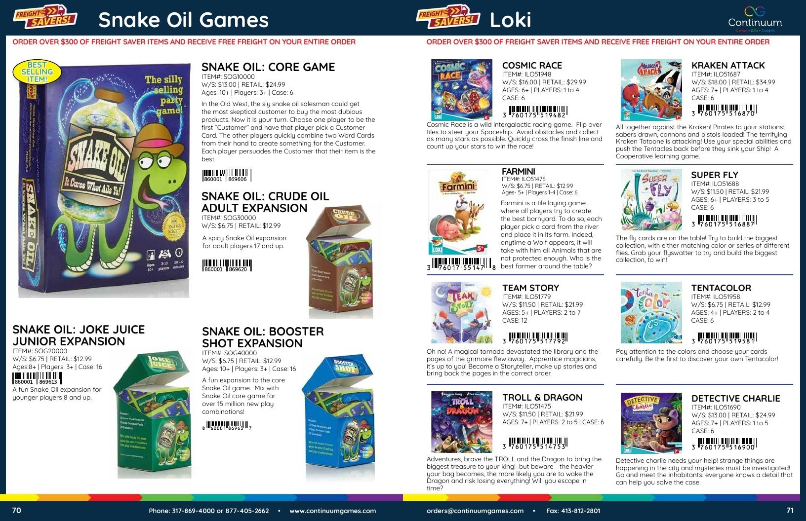 Continuum Games Annual Games Catalog Weekly Ad January 1 - December 31, 2026