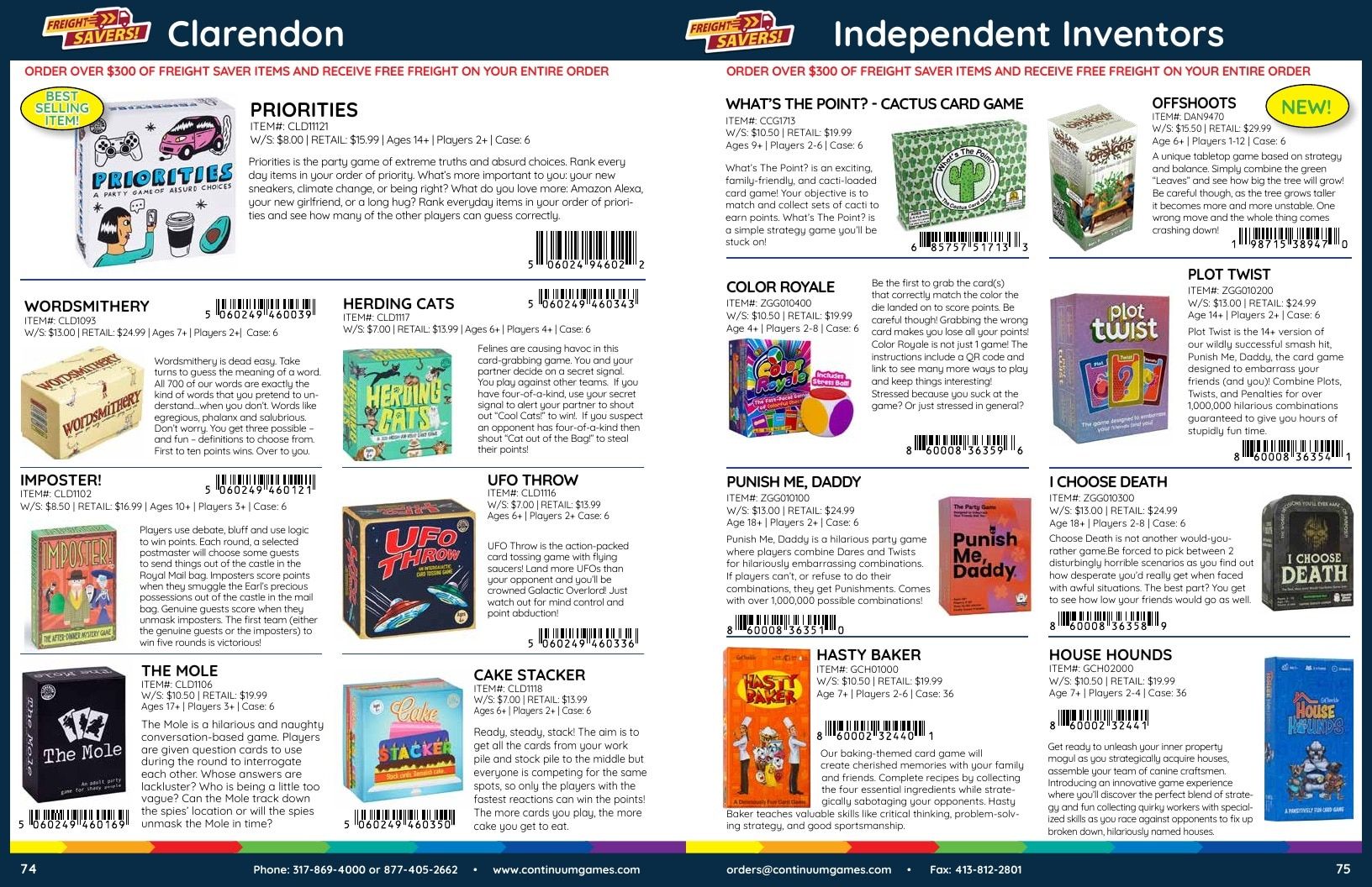 Continuum Games Annual Games Catalog Weekly Ad January 1 - December 31, 2026