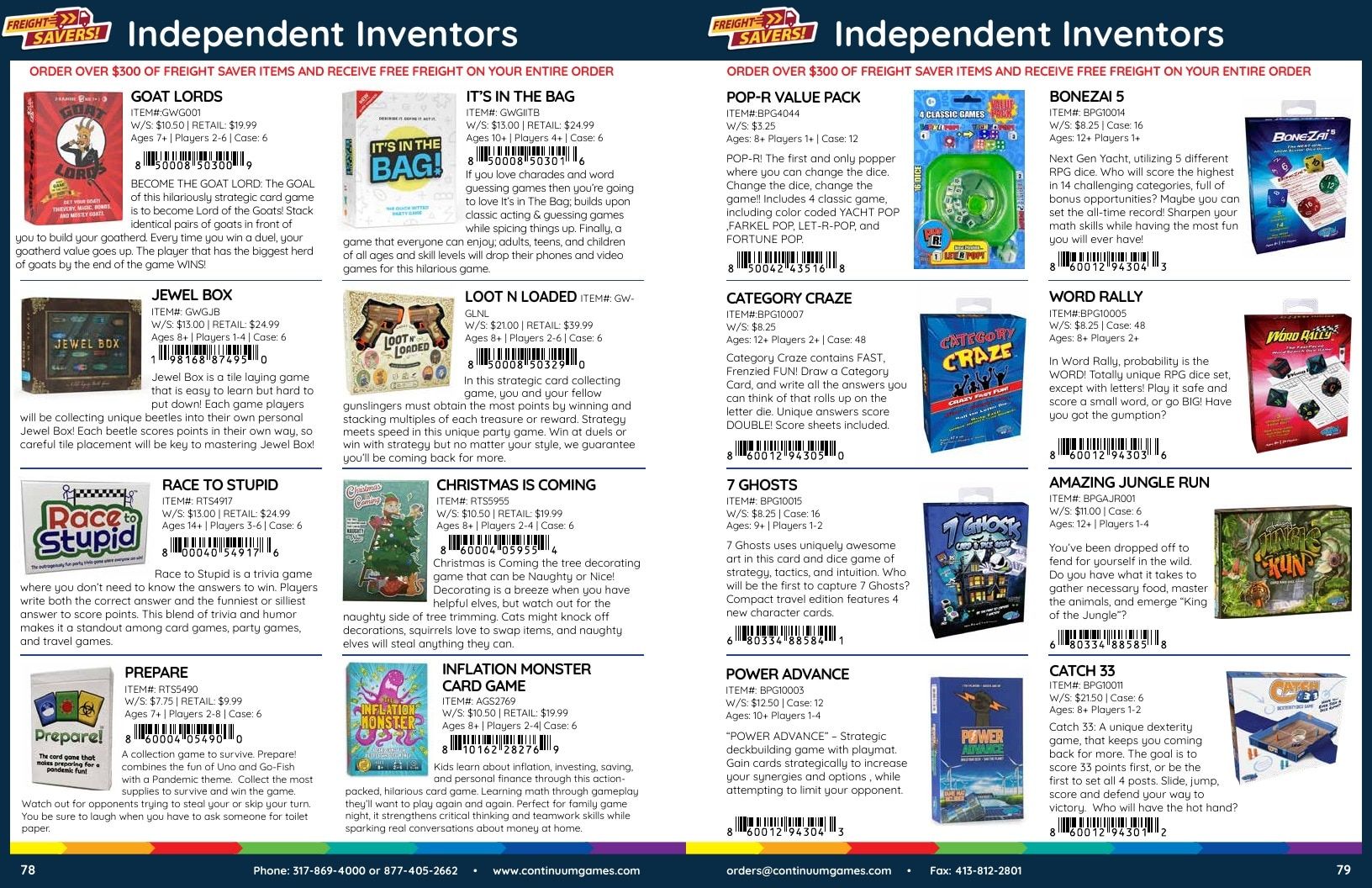 Continuum Games Annual Games Catalog Weekly Ad January 1 - December 31, 2026