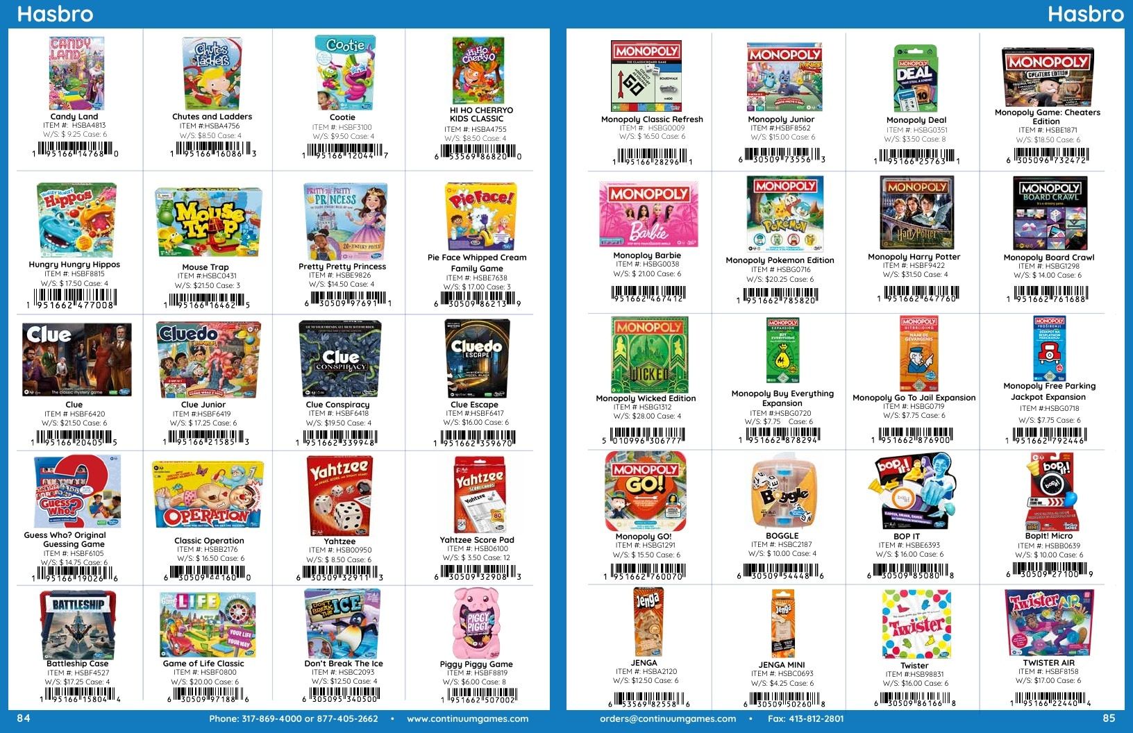 Continuum Games Annual Games Catalog Weekly Ad January 1 - December 31, 2026