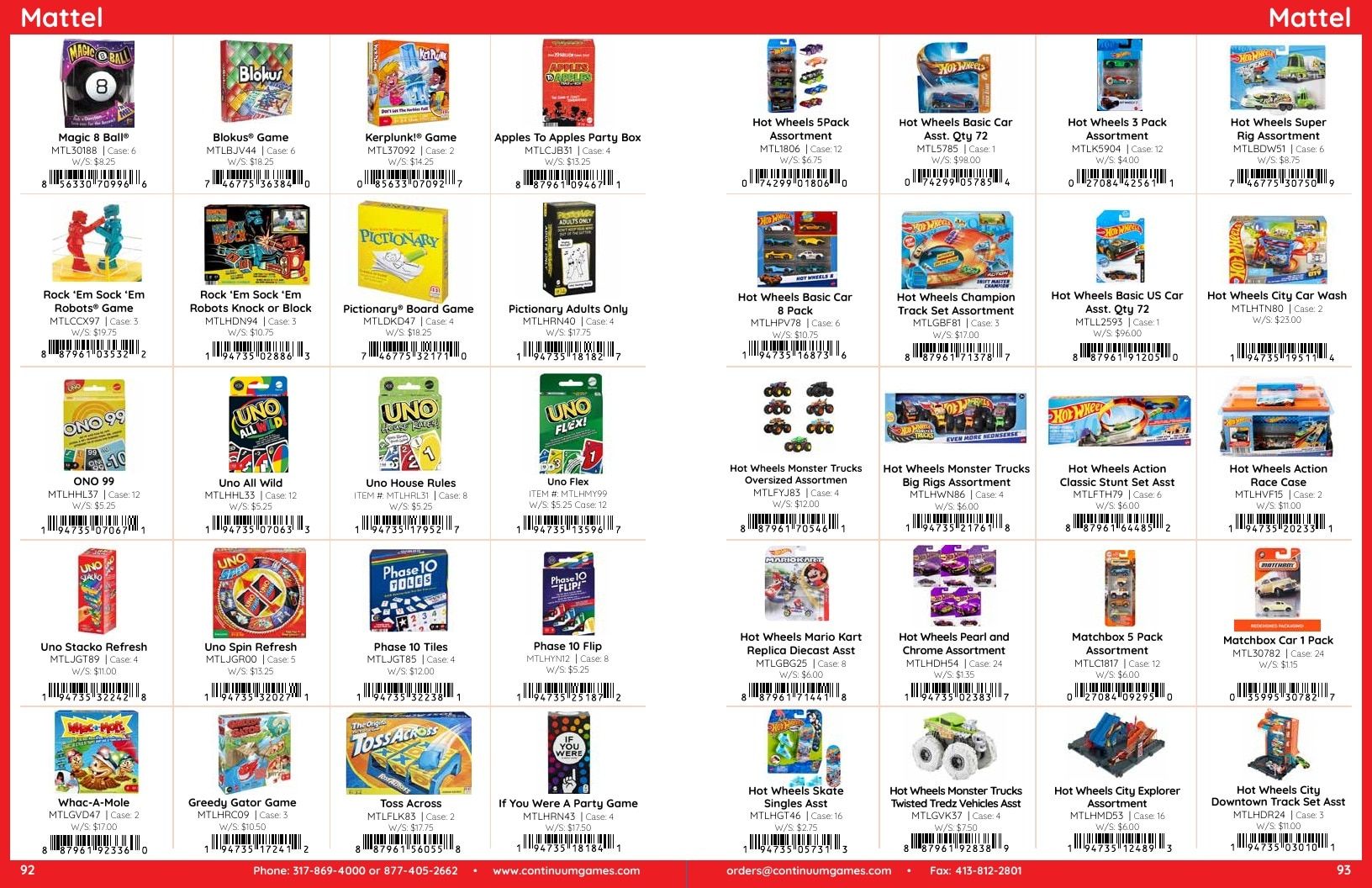 Continuum Games Annual Games Catalog Weekly Ad January 1 - December 31, 2026