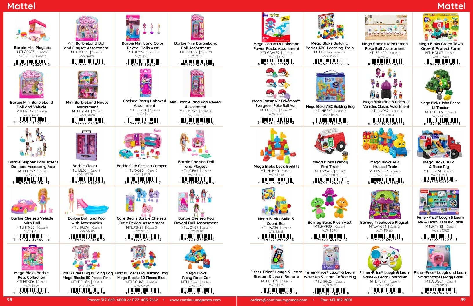 Continuum Games Annual Games Catalog Weekly Ad January 1 - December 31, 2026