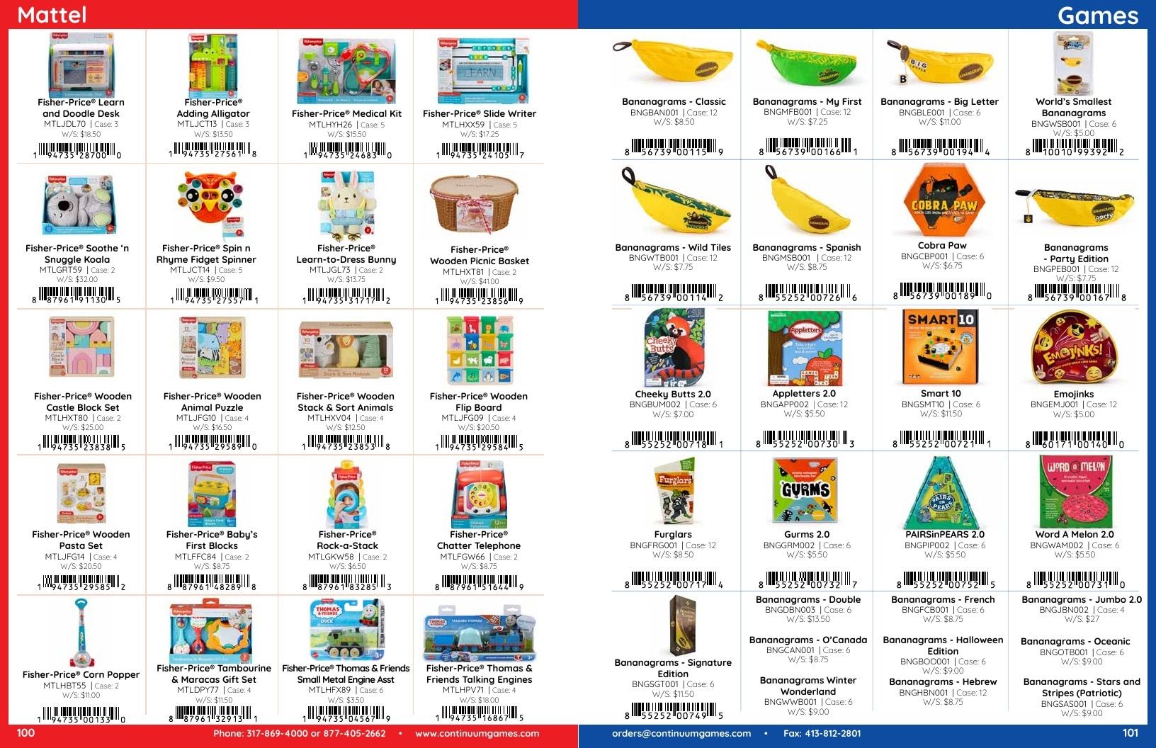 Continuum Games Annual Games Catalog Weekly Ad January 1 - December 31, 2026