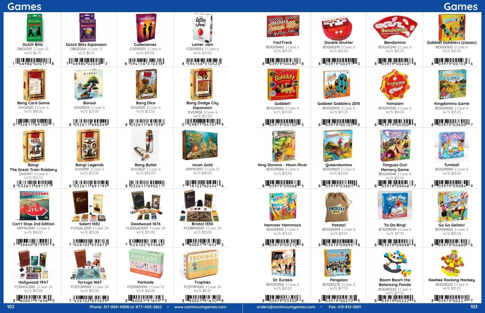 Continuum Games Annual Games Catalog Weekly Ad January 1 - December 31, 2026