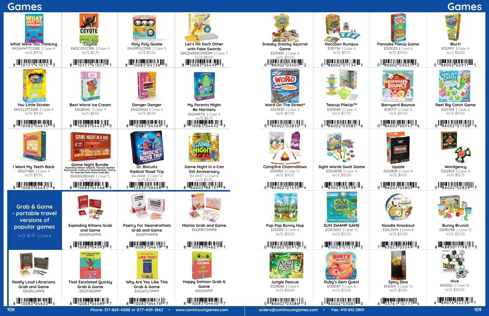 Continuum Games Annual Games Catalog Weekly Ad January 1 - December 31, 2026