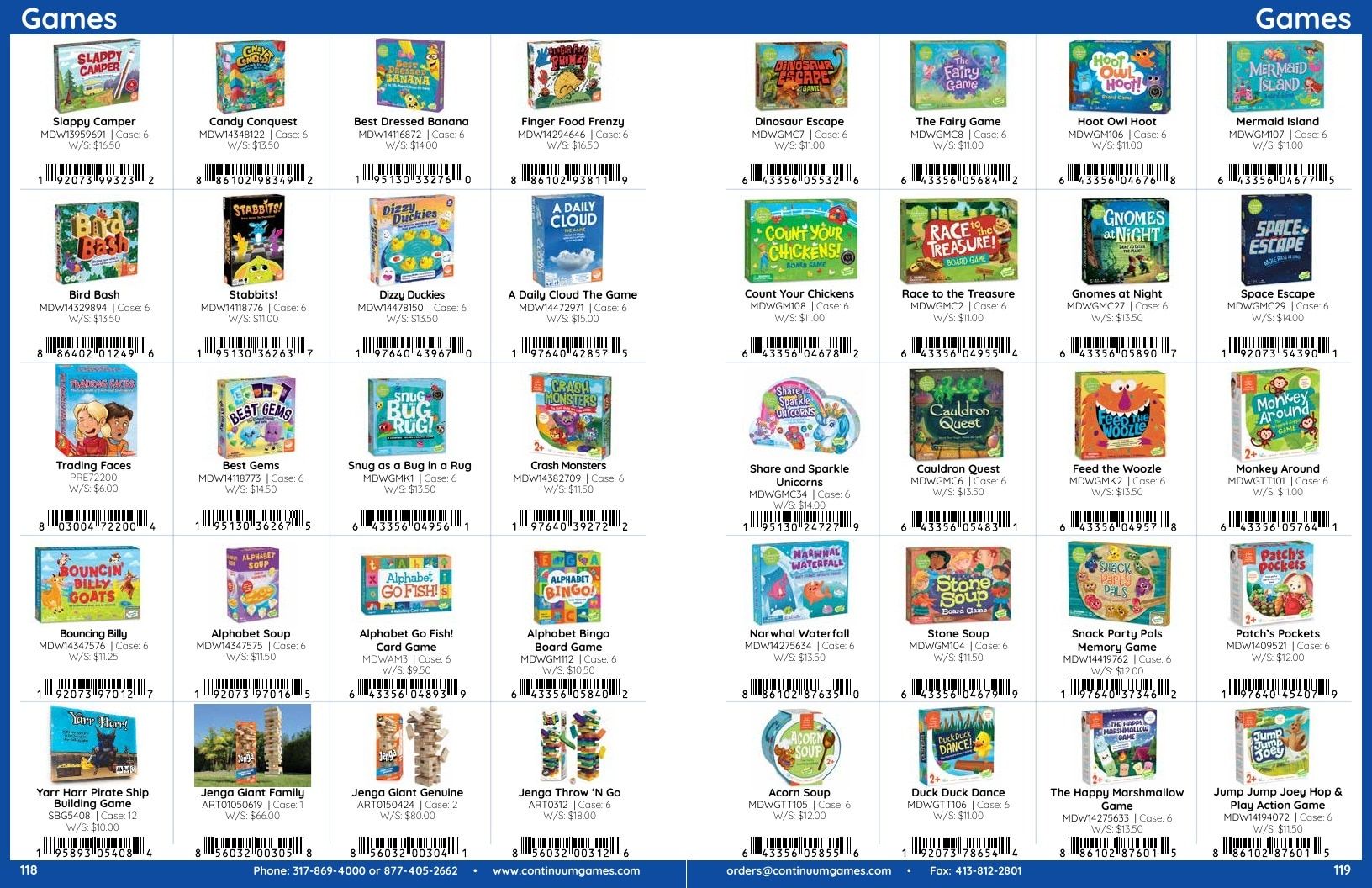 Continuum Games Annual Games Catalog Weekly Ad January 1 - December 31, 2026