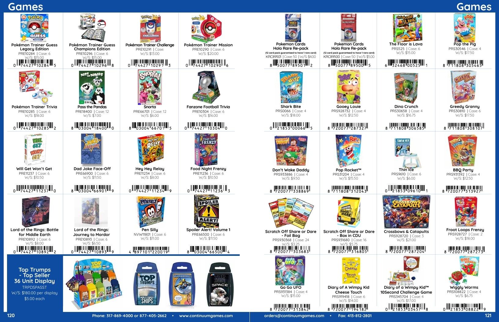 Continuum Games Annual Games Catalog Weekly Ad January 1 - December 31, 2026