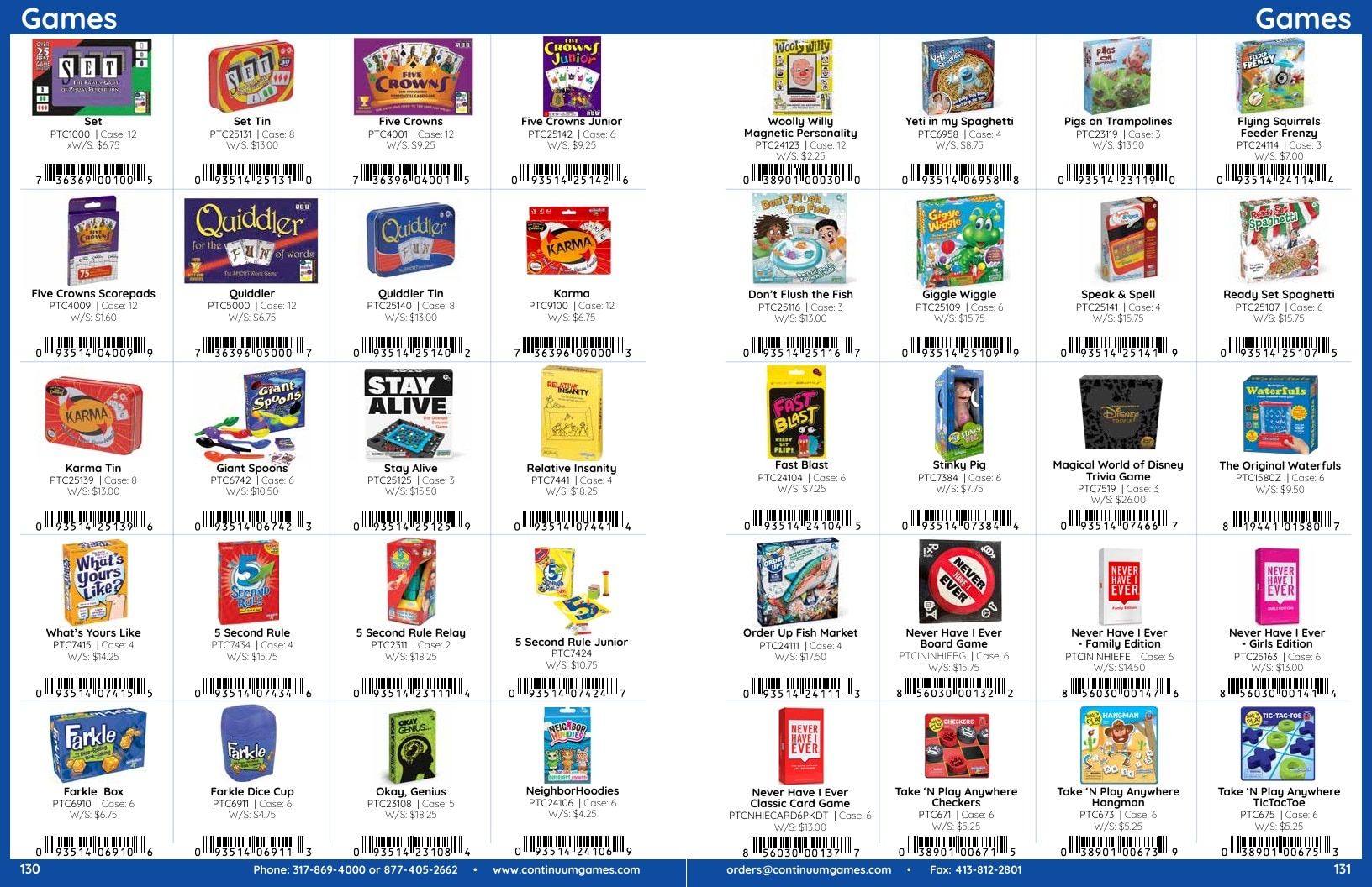 Continuum Games Annual Games Catalog Weekly Ad January 1 - December 31, 2026