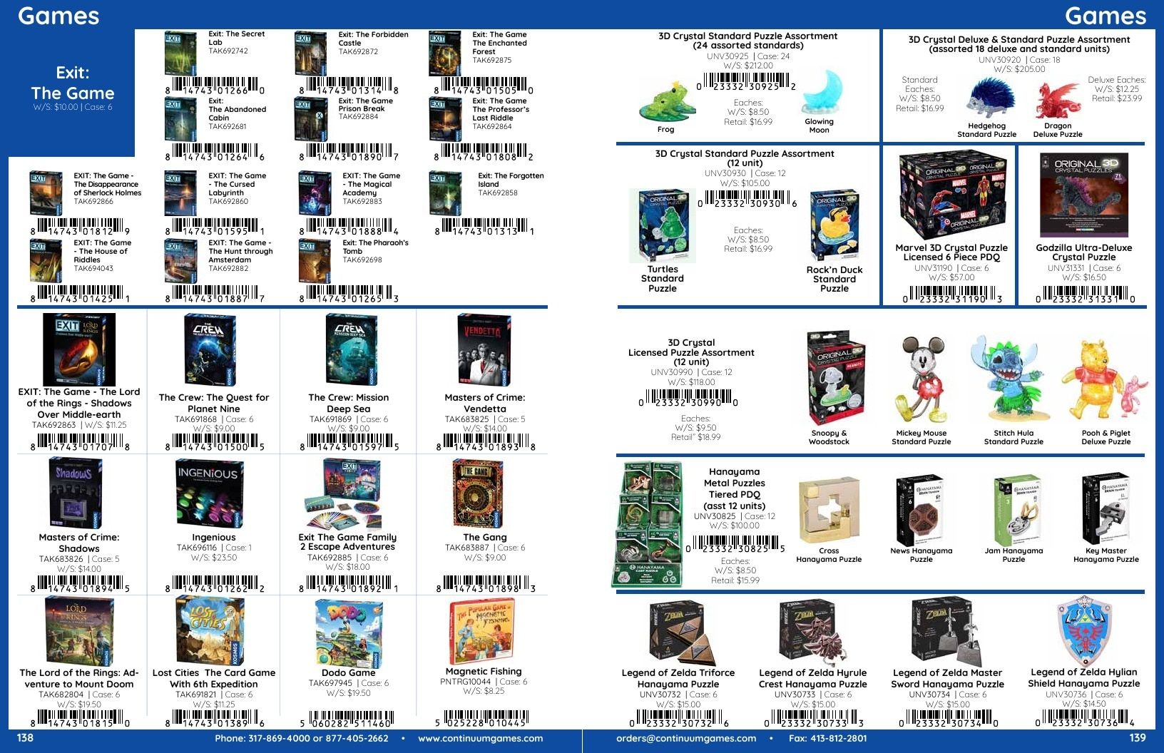 Continuum Games Annual Games Catalog Weekly Ad January 1 - December 31, 2026