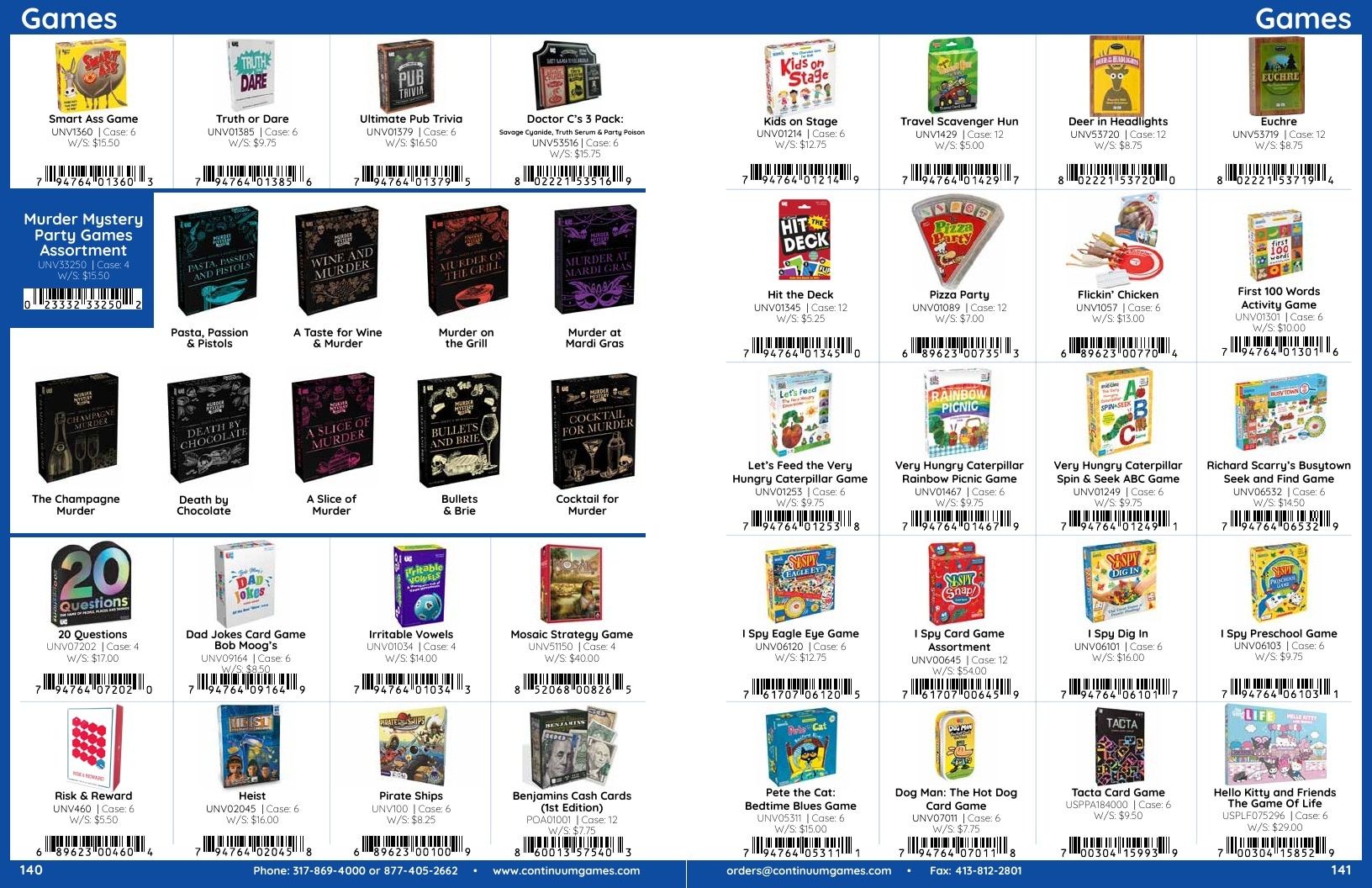 Continuum Games Annual Games Catalog Weekly Ad January 1 - December 31, 2026