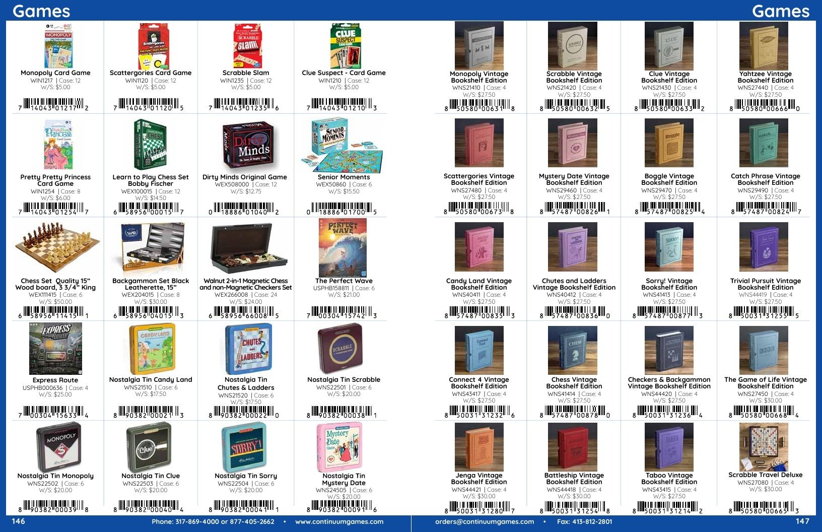 Continuum Games Annual Games Catalog Weekly Ad January 1 - December 31, 2026