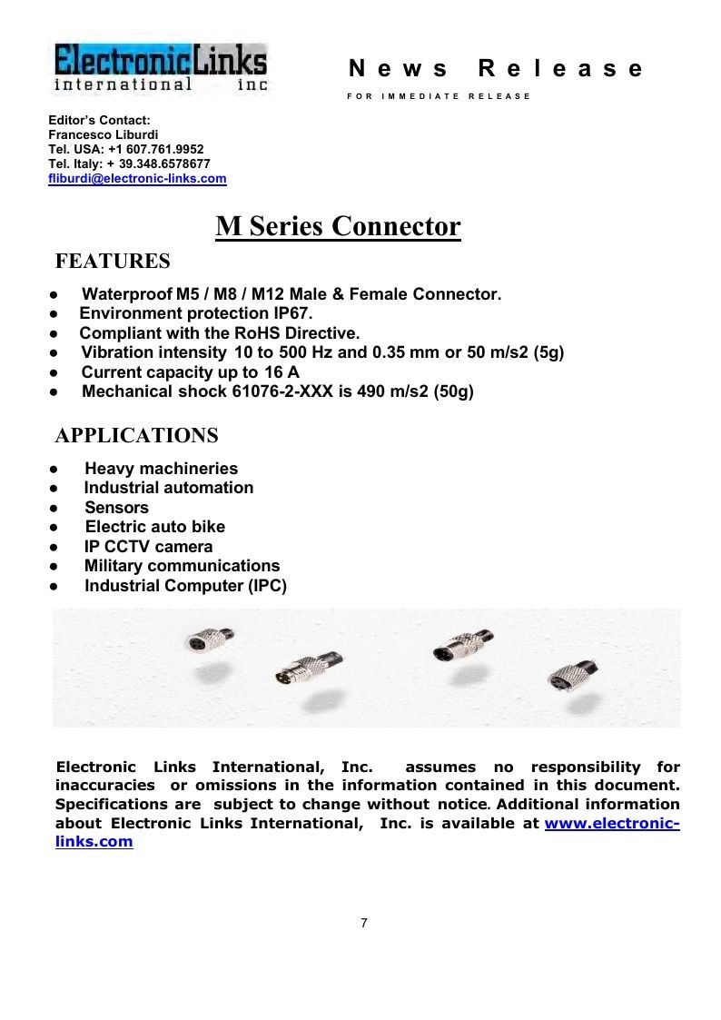 Electronic Links International Electronics Catalog Weekly Ad January 1 - December 31, 2026