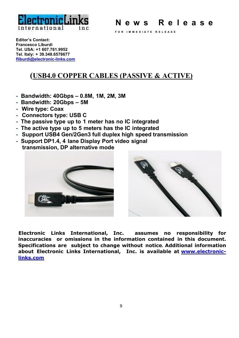 Electronic Links International Electronics Catalog Weekly Ad January 1 - December 31, 2026