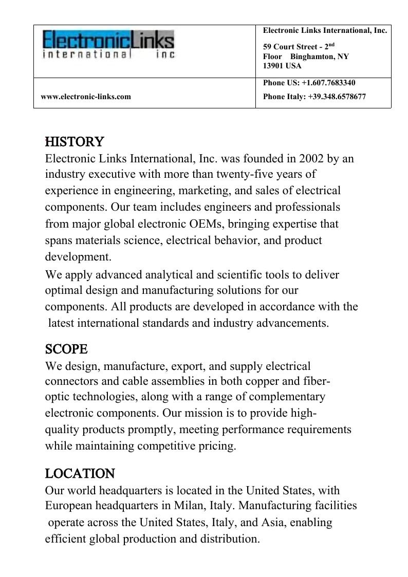 Electronic Links International Electronics Catalog Weekly Ad January 1 - December 31, 2026