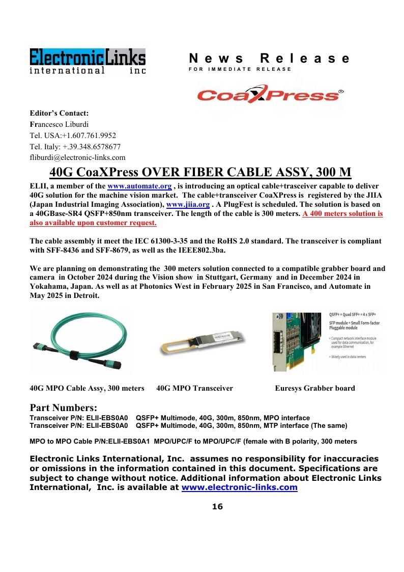 Electronic Links International Electronics Catalog Weekly Ad January 1 - December 31, 2026
