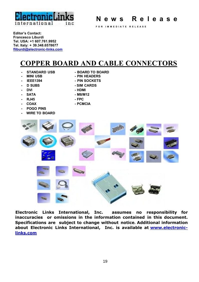 Electronic Links International Electronics Catalog Weekly Ad January 1 - December 31, 2026