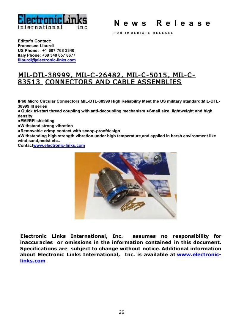 Electronic Links International Electronics Catalog Weekly Ad January 1 - December 31, 2026