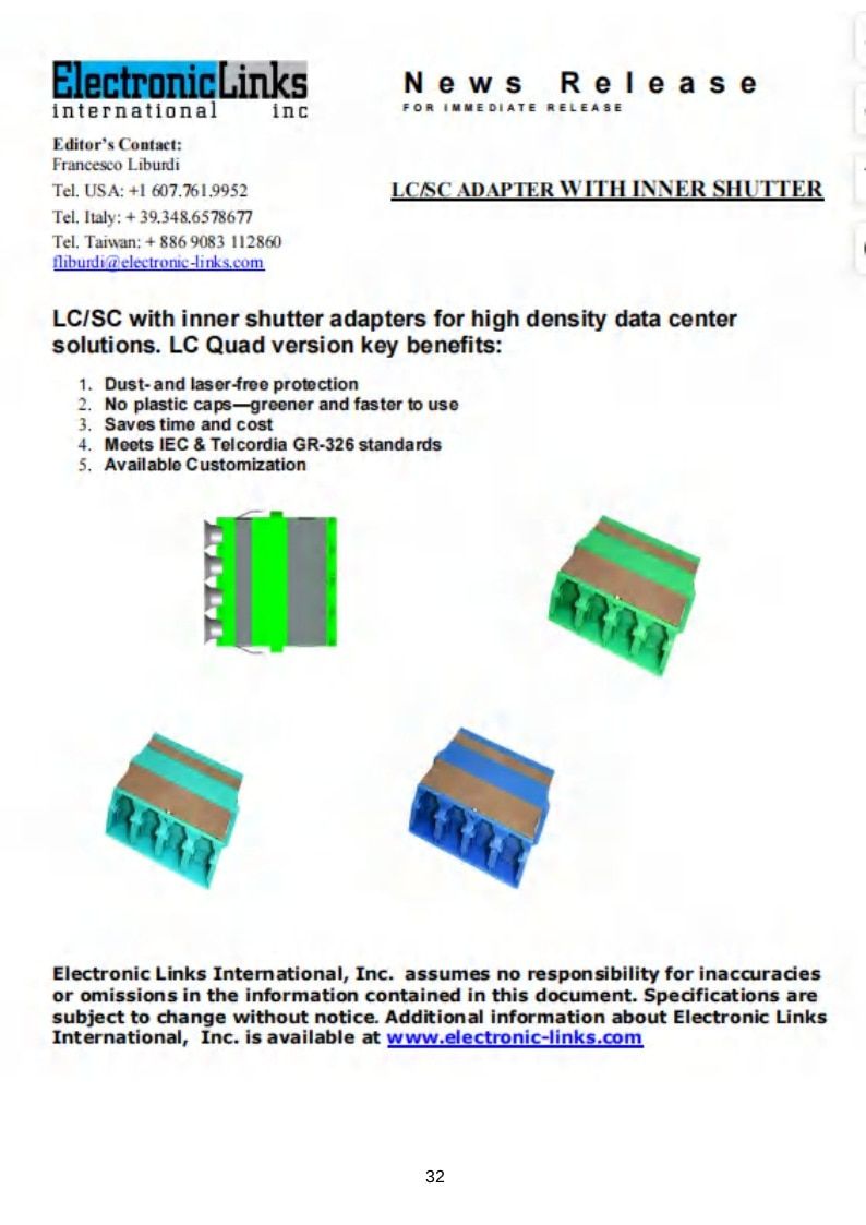 Electronic Links International Electronics Catalog Weekly Ad January 1 - December 31, 2026