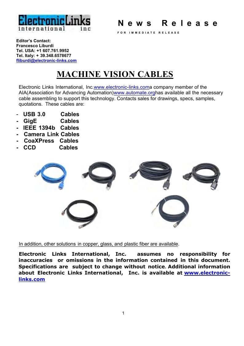 Electronic Links International Electronics Catalog Weekly Ad January 1 - December 31, 2026