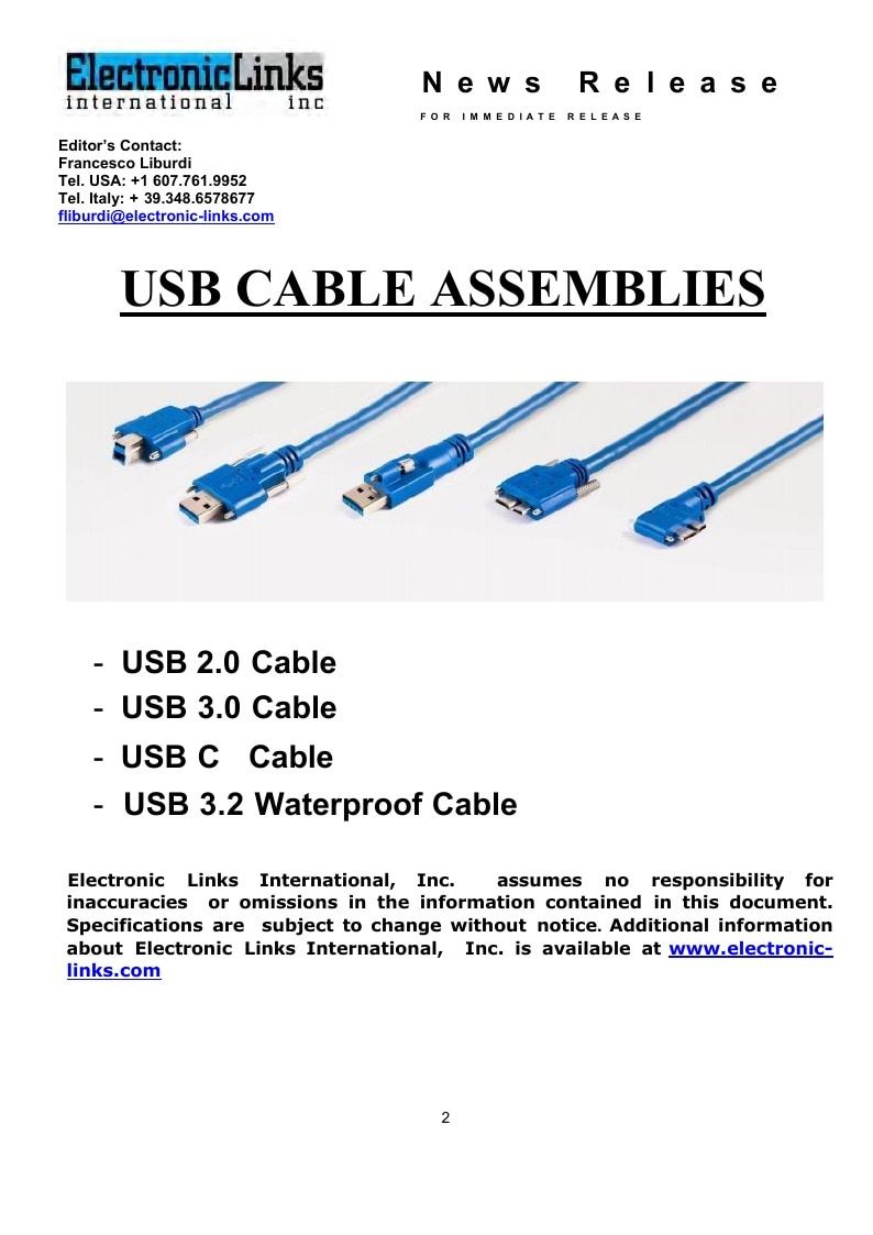 Electronic Links International Electronics Catalog Weekly Ad January 1 - December 31, 2026