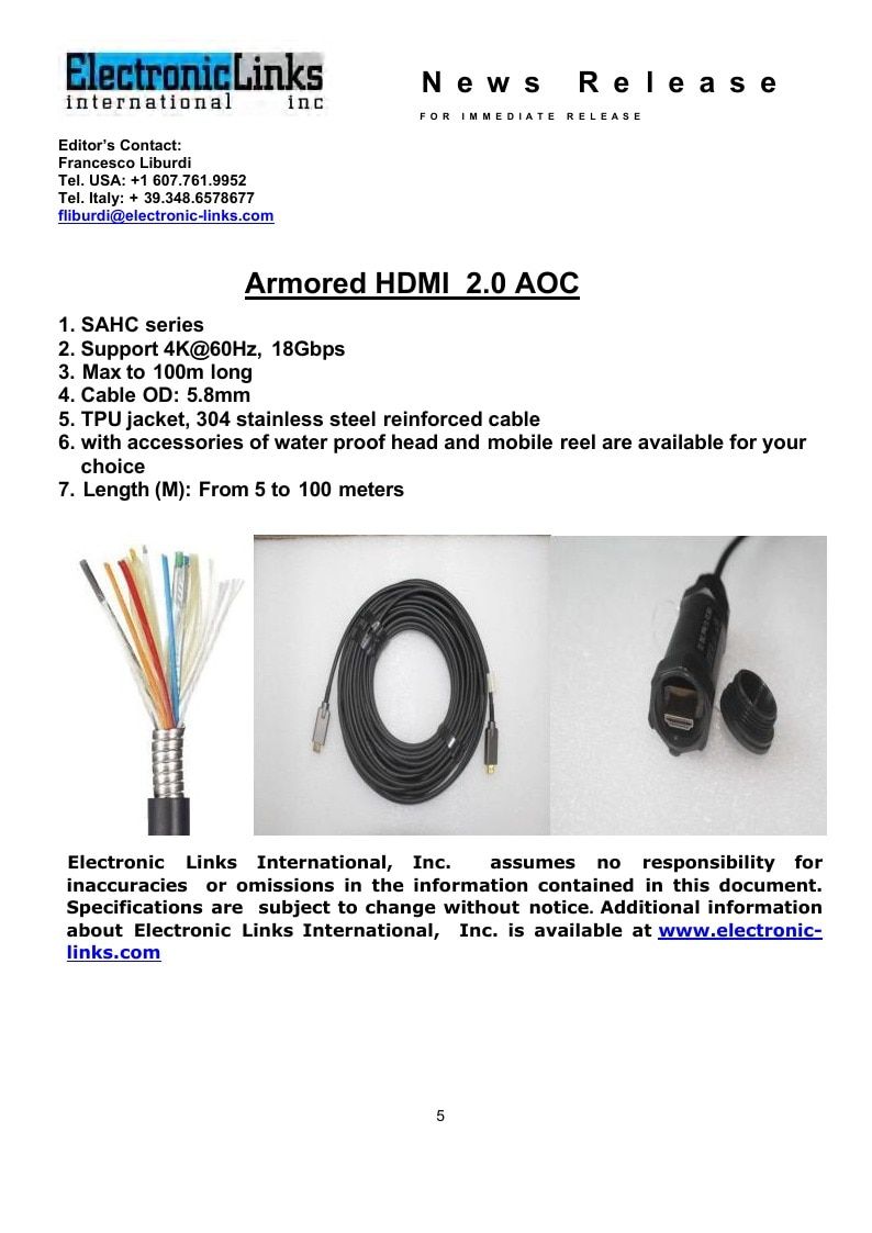 Electronic Links International Electronics Catalog Weekly Ad January 1 - December 31, 2026
