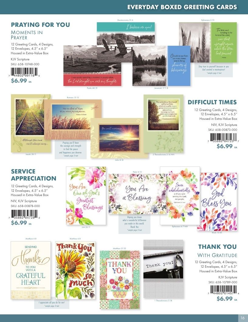 Faithfully Yours Boxed Cards Catalog Weekly Ad January 1 - December 31, 2026