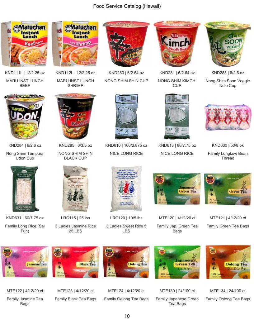 Family Foods International Hawaii Food Service Catalog Weekly Ad January 1 - December 31, 2026