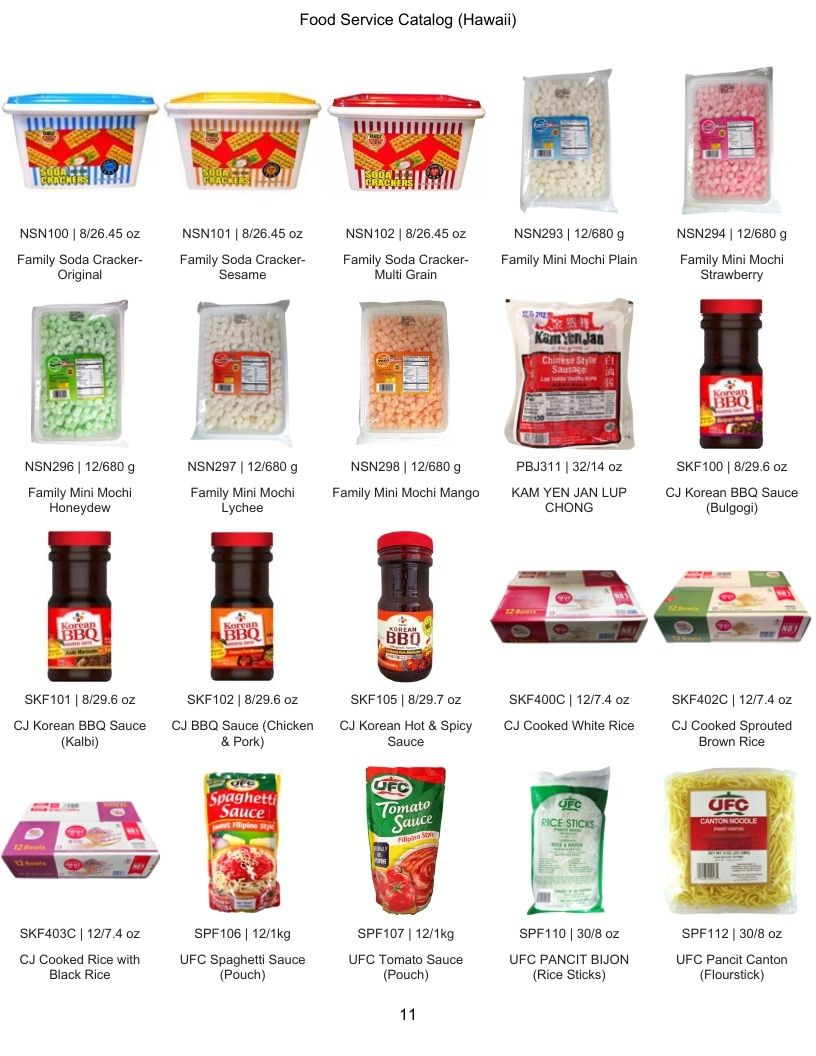 Family Foods International Hawaii Food Service Catalog Weekly Ad January 1 - December 31, 2026
