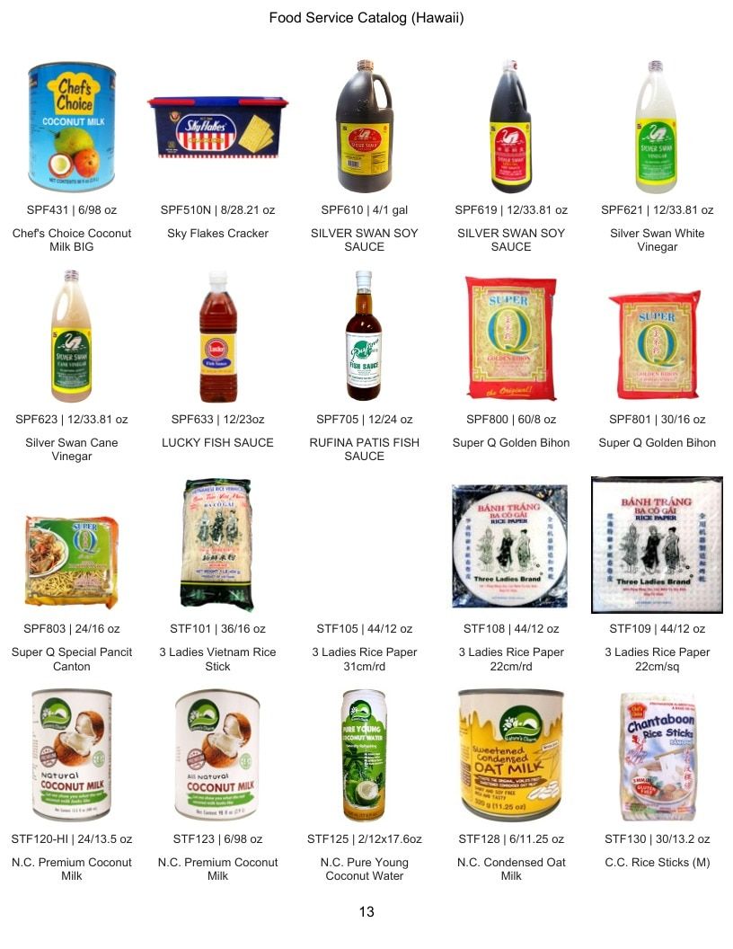 Family Foods International Hawaii Food Service Catalog Weekly Ad January 1 - December 31, 2026