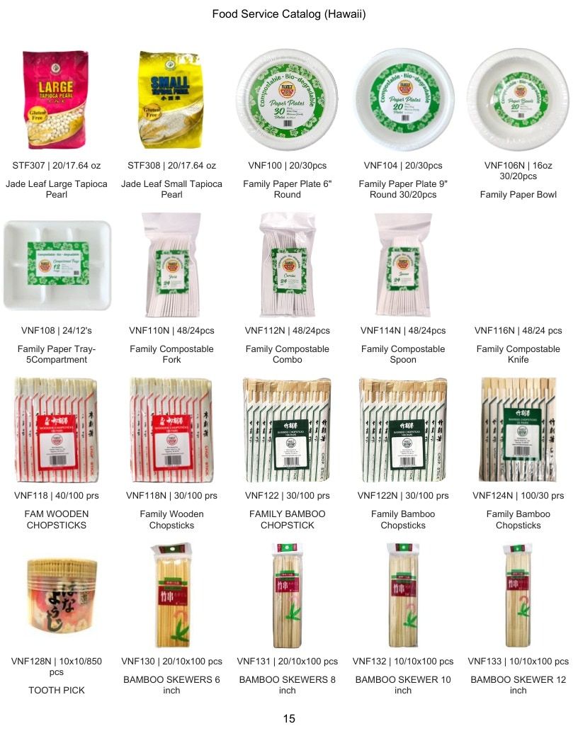 Family Foods International Hawaii Food Service Catalog Weekly Ad January 1 - December 31, 2026