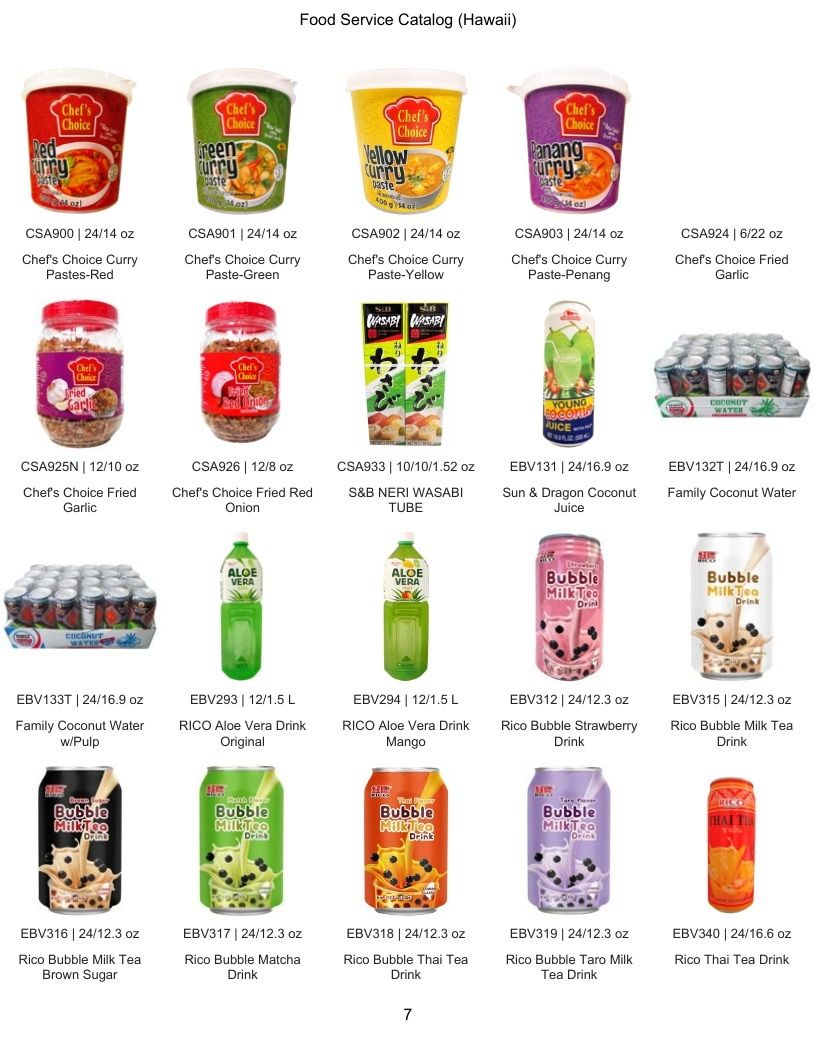 Family Foods International Hawaii Food Service Catalog Weekly Ad January 1 - December 31, 2026