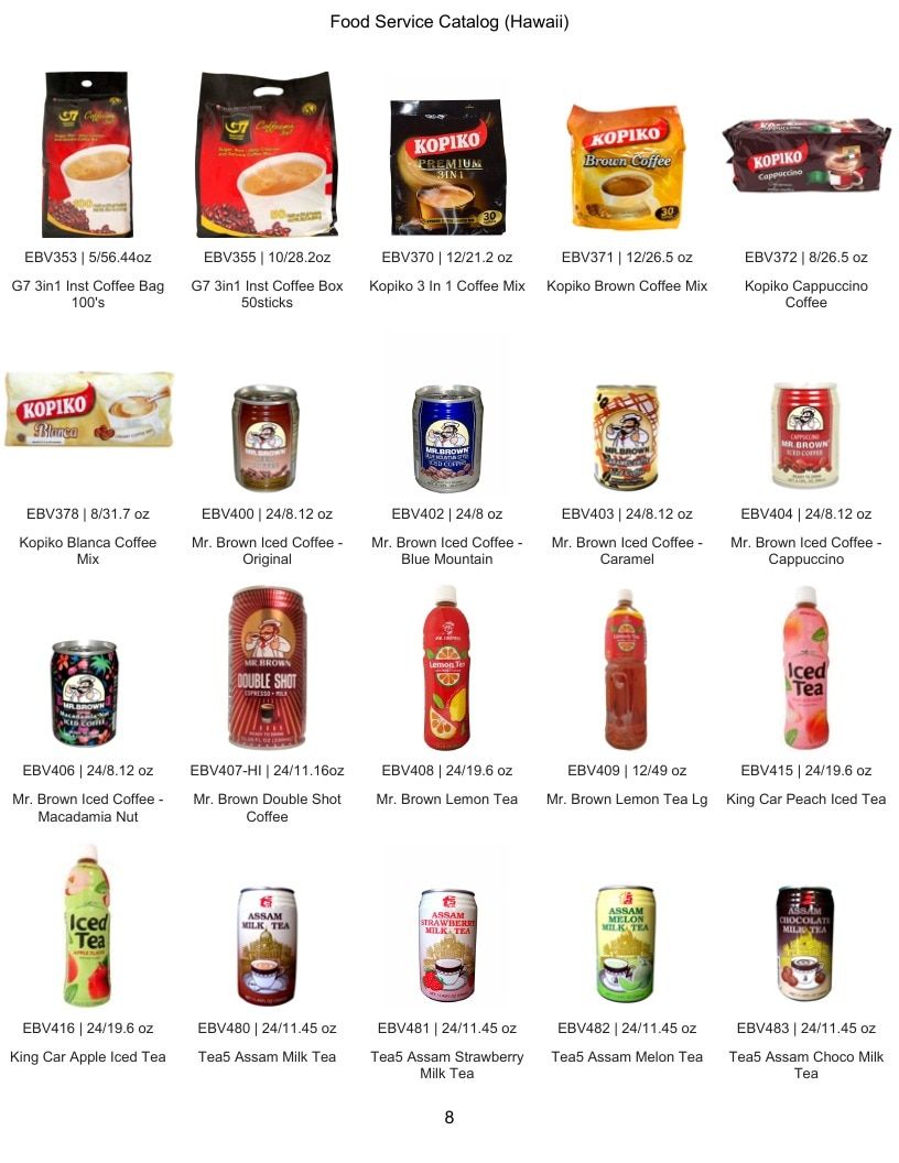 Family Foods International Hawaii Food Service Catalog Weekly Ad January 1 - December 31, 2026