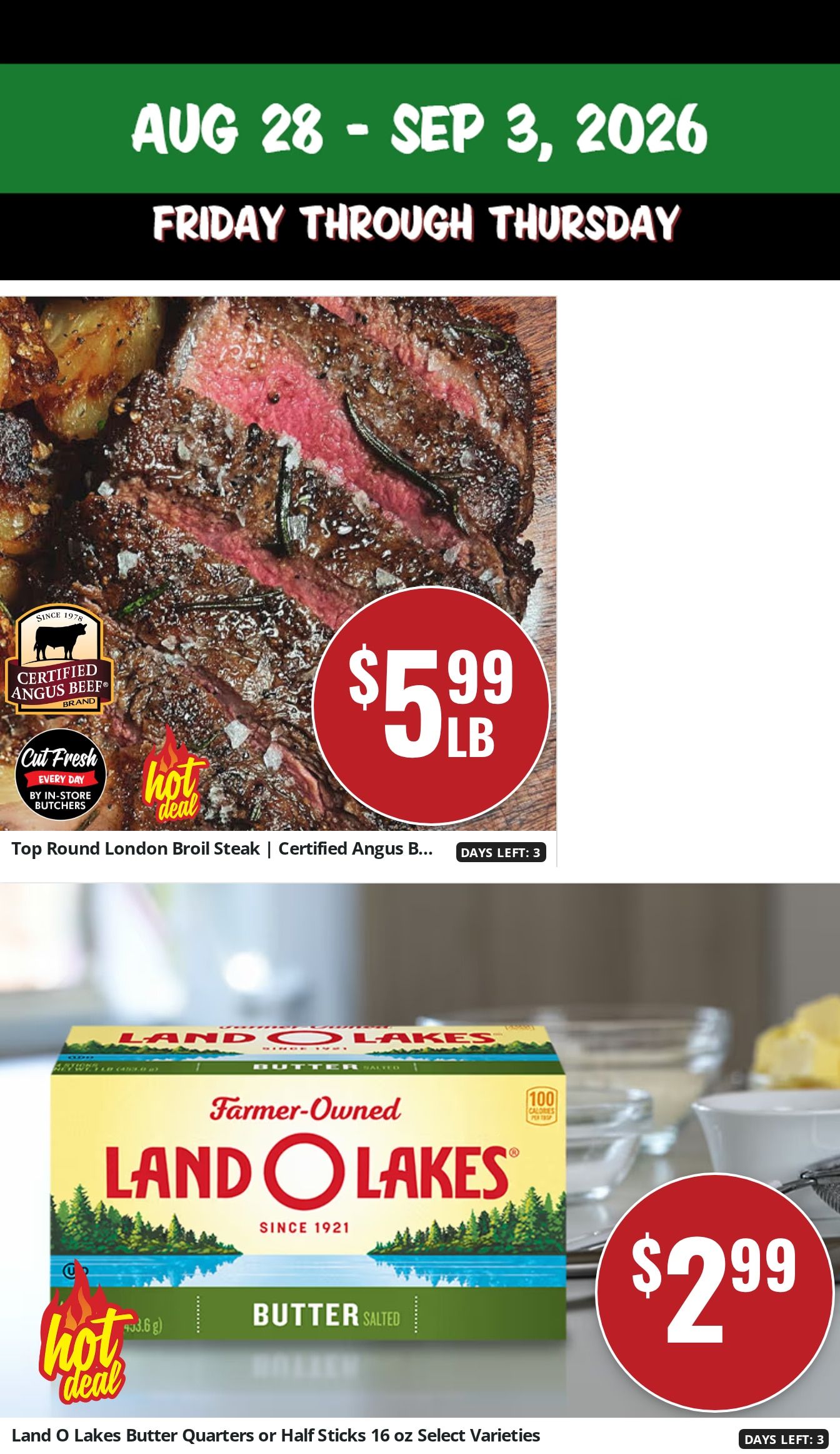 Fitzgerald's Foods Weekly Ad August 28 - September 3, 2026