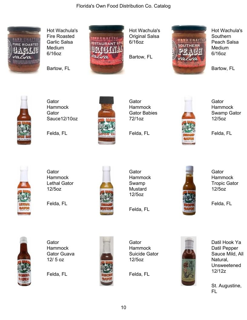 Florida's Own Food Distribution Specialty Foods Catalog Weekly Ad January 1 - December 31, 2026