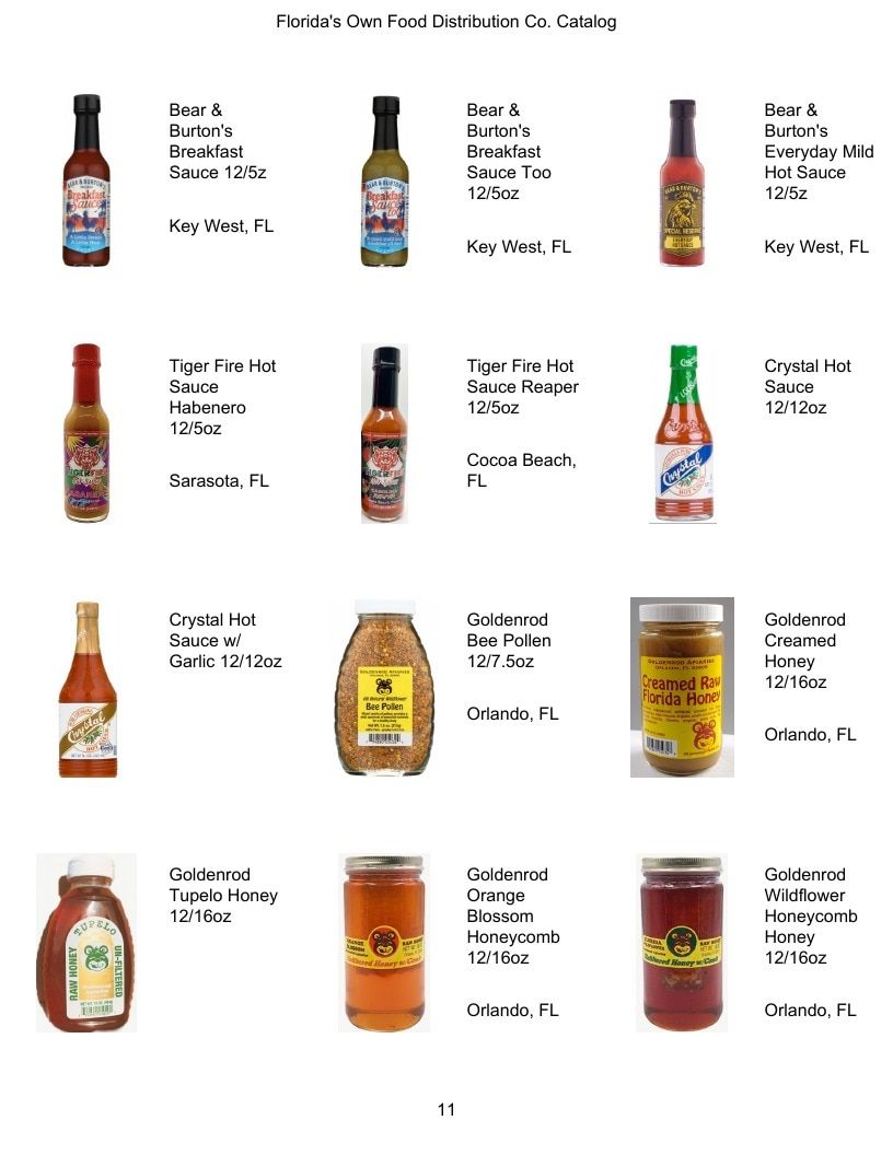 Florida's Own Food Distribution Specialty Foods Catalog Weekly Ad January 1 - December 31, 2026