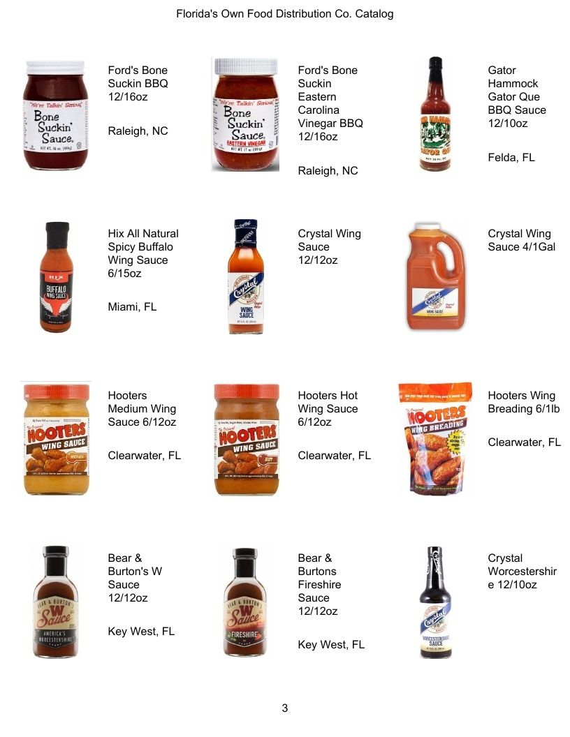 Florida's Own Food Distribution Specialty Foods Catalog Weekly Ad January 1 - December 31, 2026
