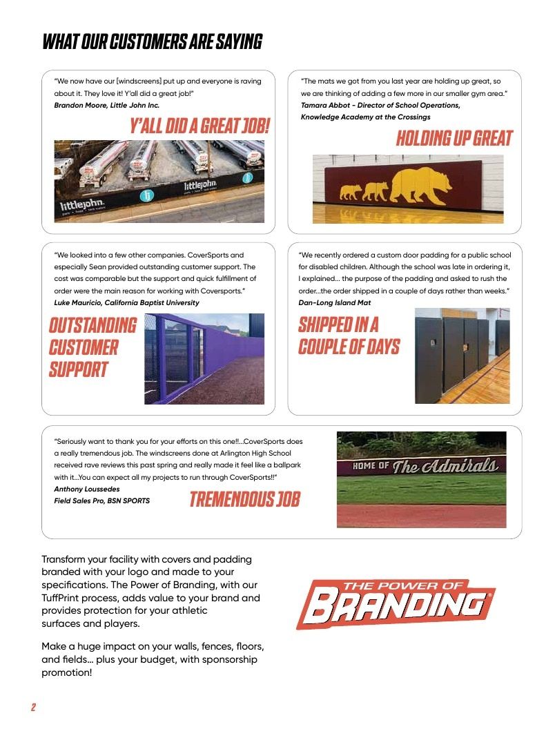 CoverSports Athletic Facility Products Catalog Weekly Ad January 1 - December 31, 2026