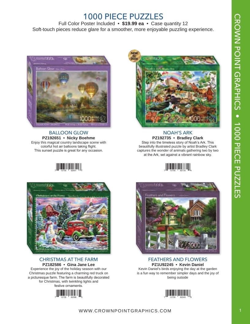 Crown Point Graphics Cards and Puzzles Catalog Weekly Ad January 1 - December 31, 2026