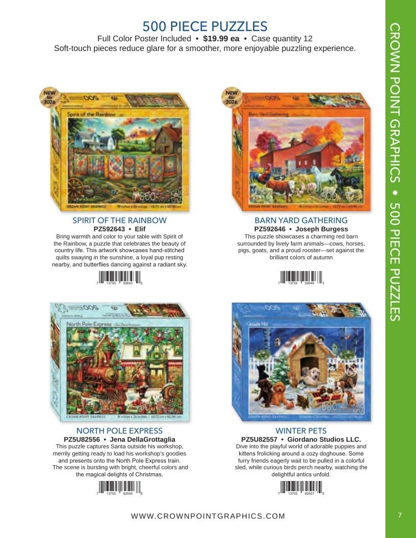 Crown Point Graphics Cards and Puzzles Catalog Weekly Ad January 1 - December 31, 2026