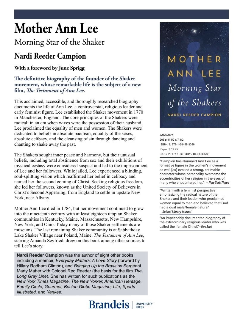 Brandeis University Press Spring Books Catalog Weekly Ad January 1 - December 31, 2026