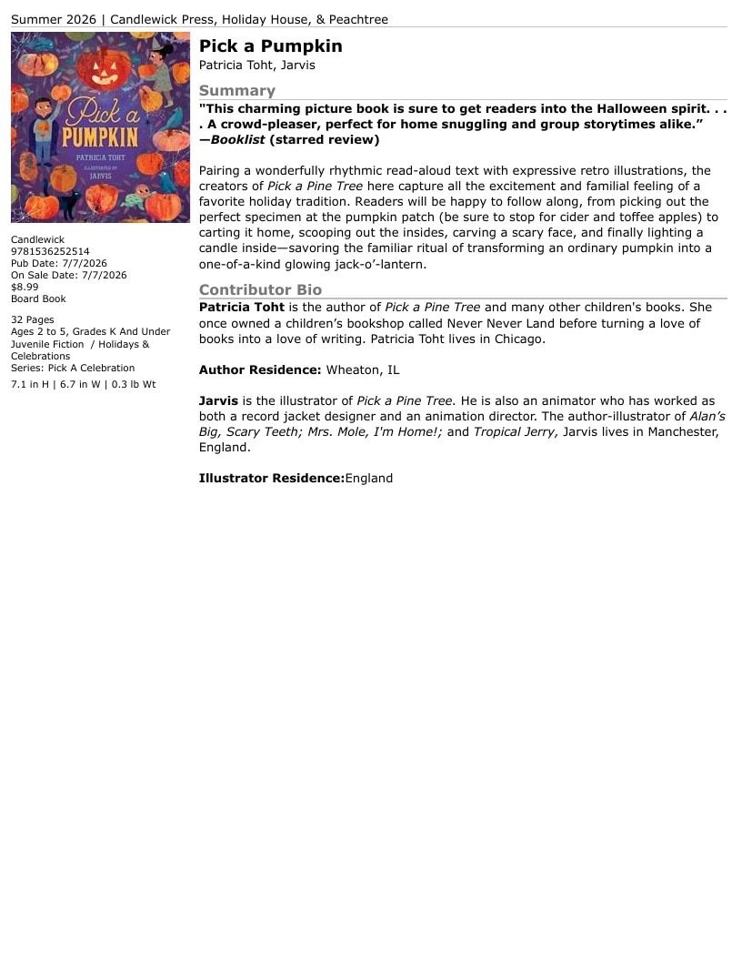Candlewick Press Summer Books Catalog Weekly Ad January 1 - December 31, 2026