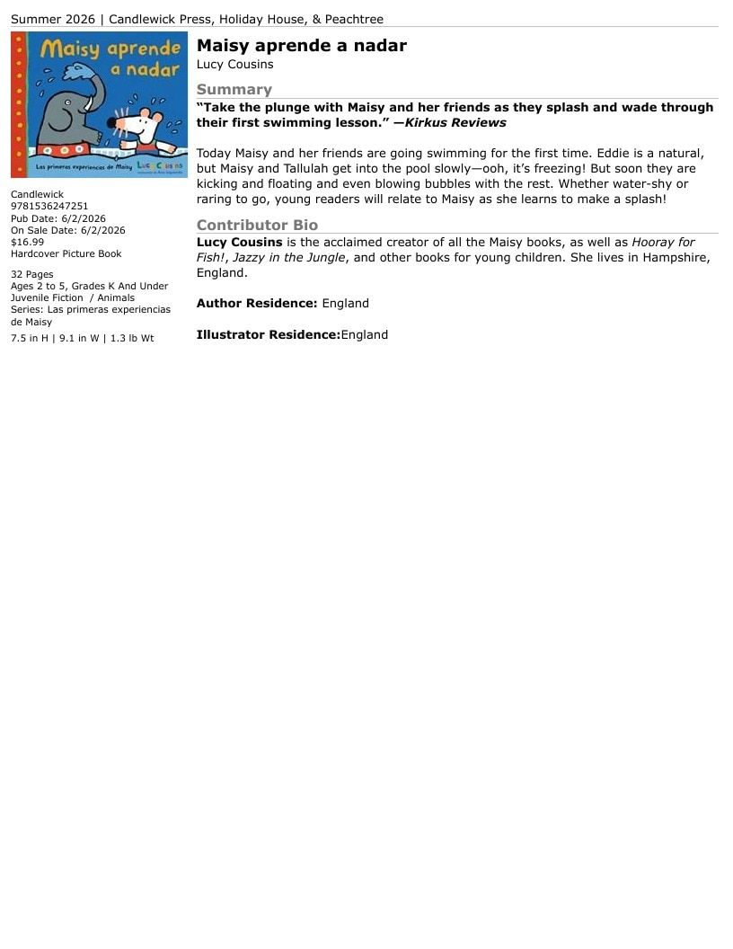 Candlewick Press Summer Books Catalog Weekly Ad January 1 - December 31, 2026