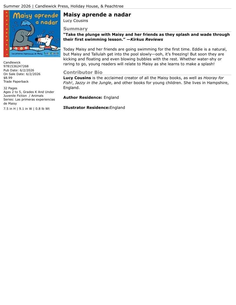 Candlewick Press Summer Books Catalog Weekly Ad January 1 - December 31, 2026