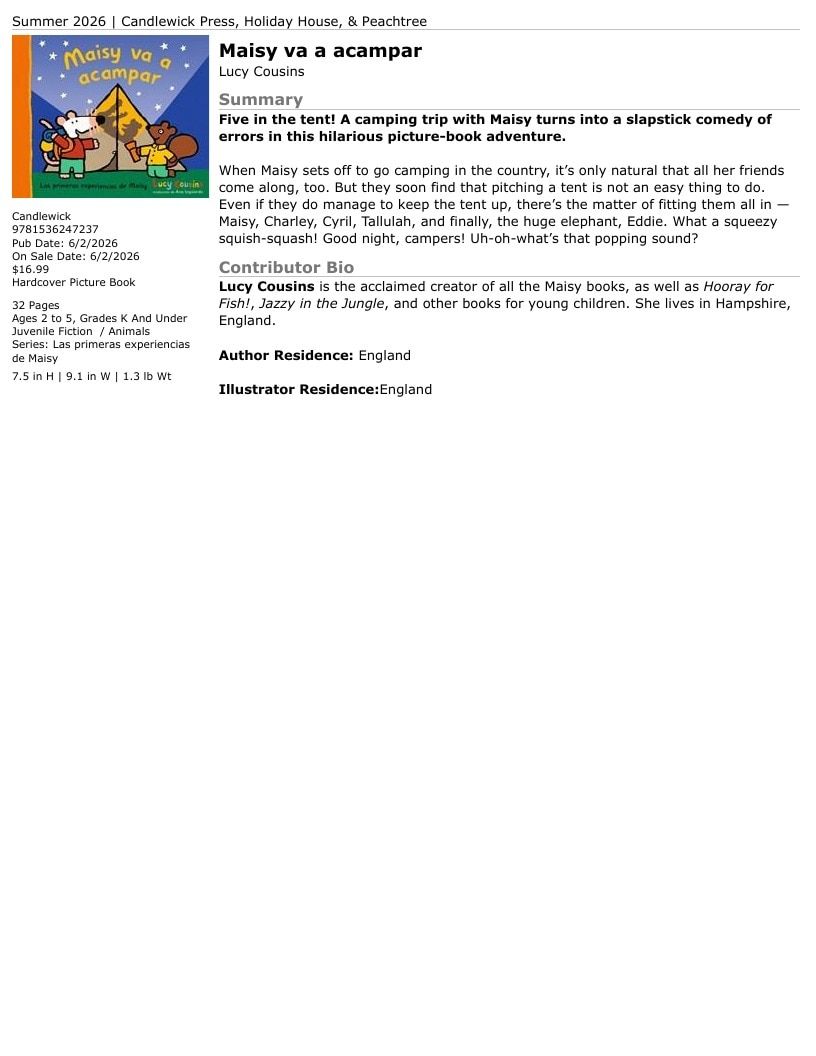 Candlewick Press Summer Books Catalog Weekly Ad January 1 - December 31, 2026