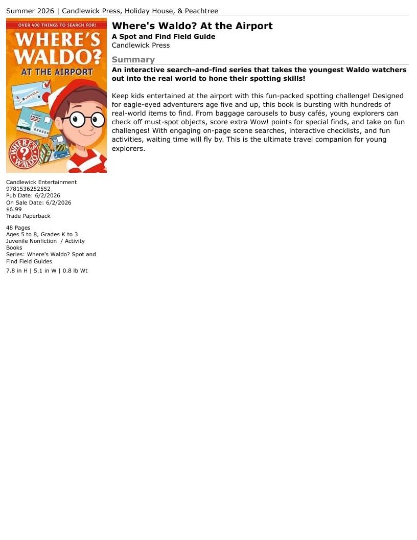 Candlewick Press Summer Books Catalog Weekly Ad January 1 - December 31, 2026