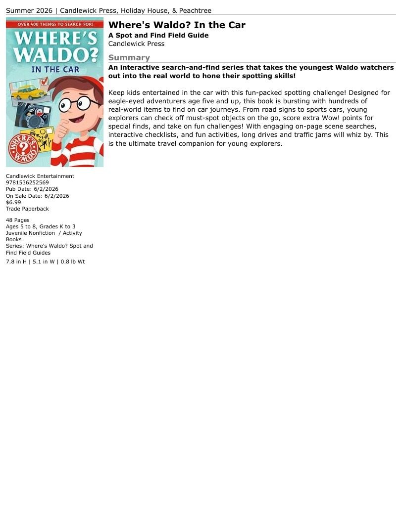 Candlewick Press Summer Books Catalog Weekly Ad January 1 - December 31, 2026