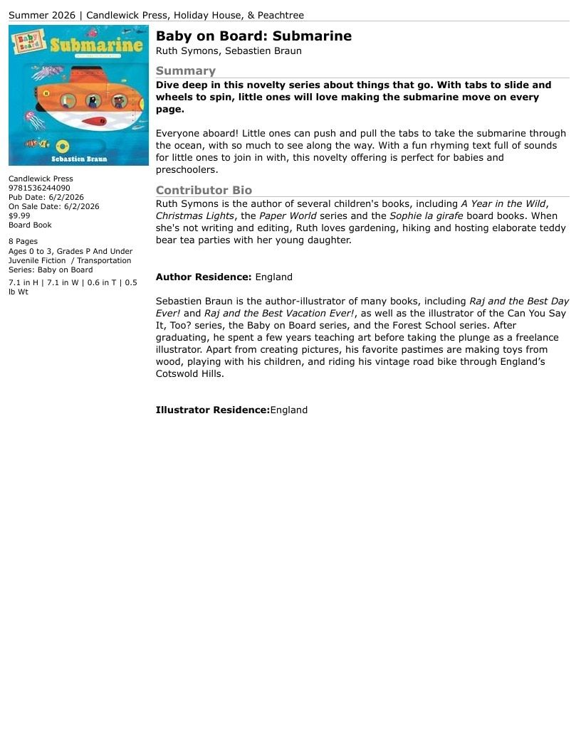 Candlewick Press Summer Books Catalog Weekly Ad January 1 - December 31, 2026