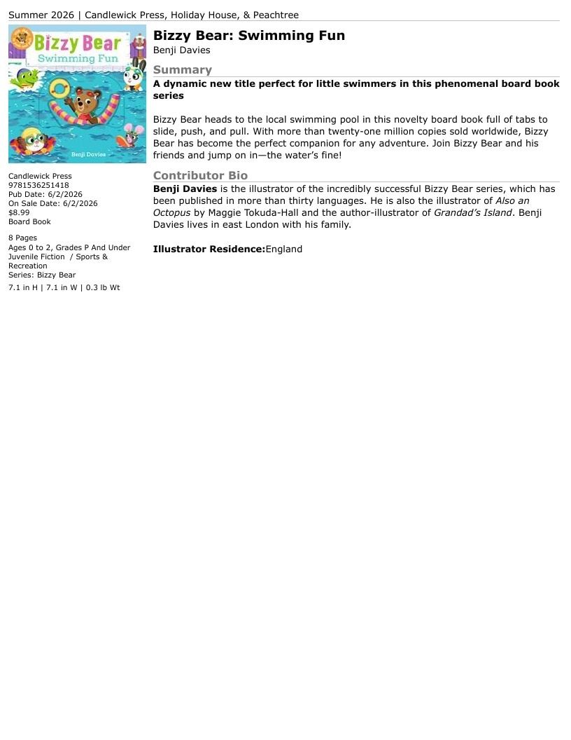 Candlewick Press Summer Books Catalog Weekly Ad January 1 - December 31, 2026