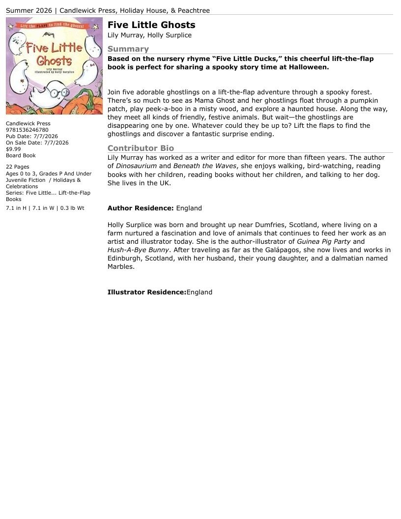 Candlewick Press Summer Books Catalog Weekly Ad January 1 - December 31, 2026